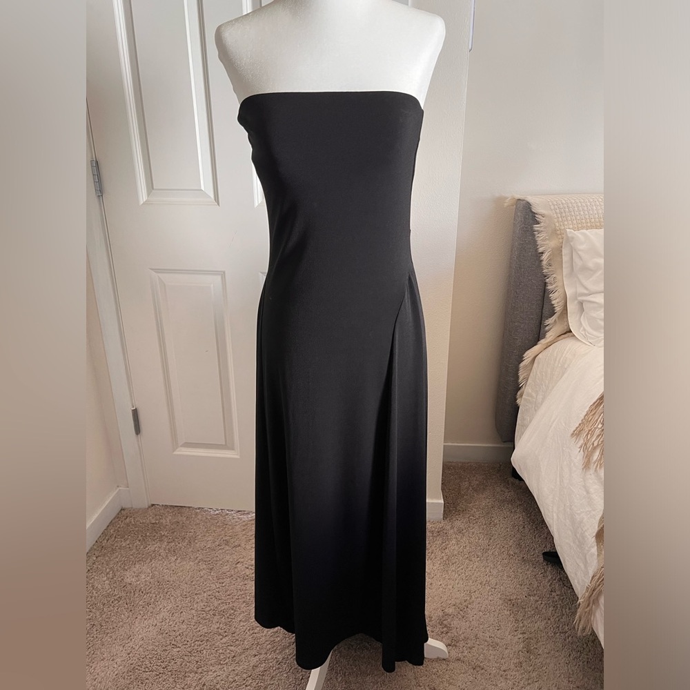 EXPRESS Strapless black high-low dress, Size S